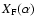 $X_{\rm F}(\alpha)$