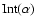 ${\rm Int}(\alpha)$