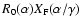 $R_0(\alpha) X_{\rm F}(\alpha/\gamma)$