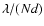 $\lambda / (Nd)$