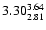 $\rm 3.30_{2.81}^{3.64}$