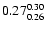 $\rm0.27_{0.26}^{0.30}$