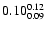 $\rm0.10_{0.09}^{0.12}$