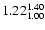 $\rm 1.22_{1.00}^{1.40}$