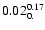 $\rm0.02_{0.}^{0.17}$