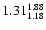 $\rm 1.31_{1.18}^{1.88}$