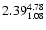 $\rm 2.39^{4.78}_{1.08}$