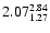 $\rm 2.07^{2.84}_{1.27}$