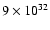 $9\times10^{32}$
