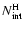 $N_{\rm int}^{\rm H}$
