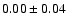 $0.00\pm0.04$