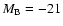$M_{\rm B}=-21$