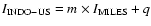 $I_{\rm INDO-US}=m\times{I_{\rm MILES}}+q$