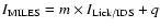 $I_{\rm MILES}=m\times{I_{\rm Lick/IDS}}+q$
