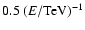 $0.5~(E/{\rm TeV})^{-1}$