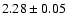 $2.28 \pm 0.05$