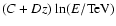 $(C+Dz)~{\rm ln}(E/{\rm TeV})$
