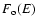 $F_{\rm o}(E)$