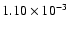 $1.10\times10^{-3}$