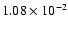 $1.08\times10^{-2}$