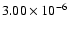 $3.00\times10^{-6}$