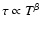 $\tau \propto T^\beta$
