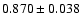 $0.870\pm 0.038$