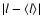 $\vert l-\langle l \rangle\vert$