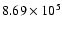 $8.69\times 10^{5}$