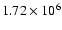 $1.72\times 10^{6}$