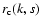 $r_{\rm c}(k, s)$