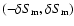 $(-\delta S_{\rm m},\delta S_{\rm m})$