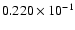 $0.220\times 10^{-1}$