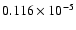 $0.116\times 10^{-5}$
