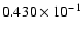 $0.430\times 10^{-1}$