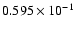 $0.595\times 10^{-1}$