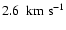 $2.6~{\rm ~ km ~ {s}^{-1}}$