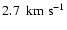 $2.7~{\rm ~ km ~ {s}^{-1}}$