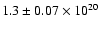 $1.3\pm0.07\times 10^{20}$