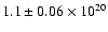 $1.1\pm0.06\times 10^{20}$
