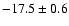 $-17.5\pm0.6$