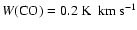 $W({\rm CO}) = 0.2~{\rm K}~{\rm ~ km ~ {s}^{-1}}$