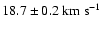 $18.7\pm0.2~{\rm {km~ s}^{-1}}$