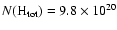 $N({\rm H}_{\rm tot})=9.8 \times 10^{20}$