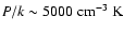 $P/k \sim 5000~{\rm cm}^{-3}~{\rm K}$