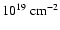 $\rm 10^{19}~cm^{-2}$