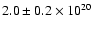 $2.0\pm0.2\times10^{20}$