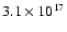 $3.1\times10^{17}$
