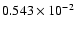 $0.543\times10^{-2}$