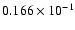 $0.166\times10^{-1}$